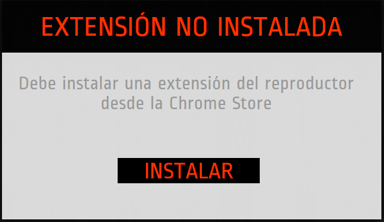 extensión no instalada